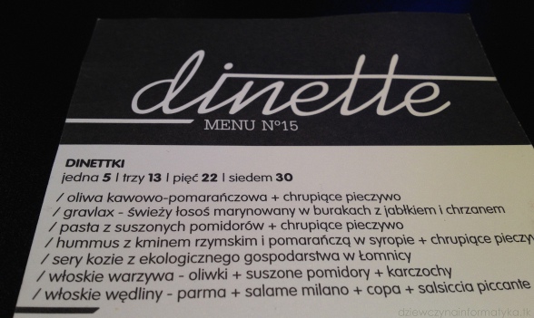 dinette-menu