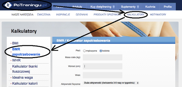 potreningu-kalkulatorBMR